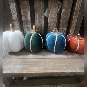 Target Mini Velvet Pumpkins with golden stems